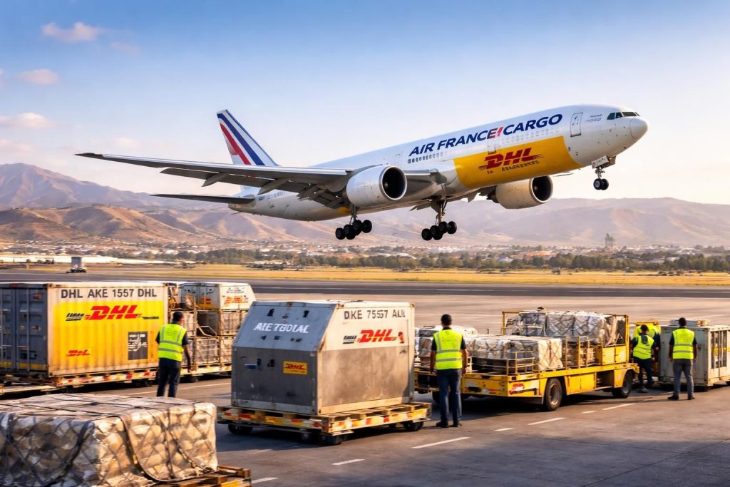 Fret aérien vers Algérie avec Air France Cargo et DHL Express pour livraisons urgentes