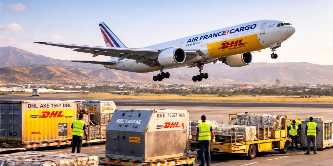 service de fret aérien rapide vers l'algérie avec air france cargo et dhl express, garantissant des livraisons urgentes et fiables pour vos envois prioritaires.