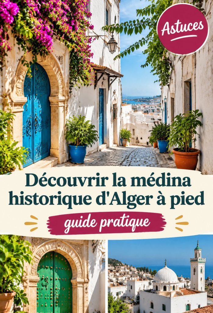 Vues panoramiques de la médina d'Alger avec ses ruelles étroites et architecture historique