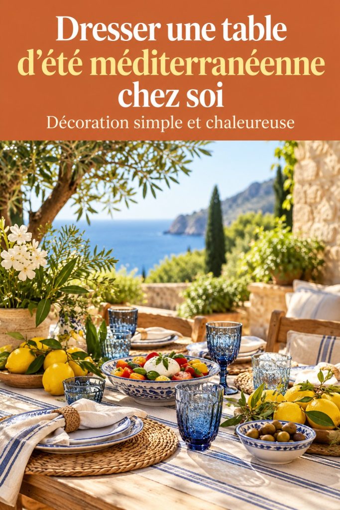 Dresser une table d’été méditerranéenne chez soi