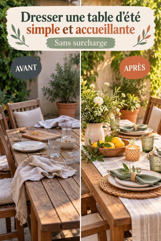 Dresser une table d’été simple et accueillante
