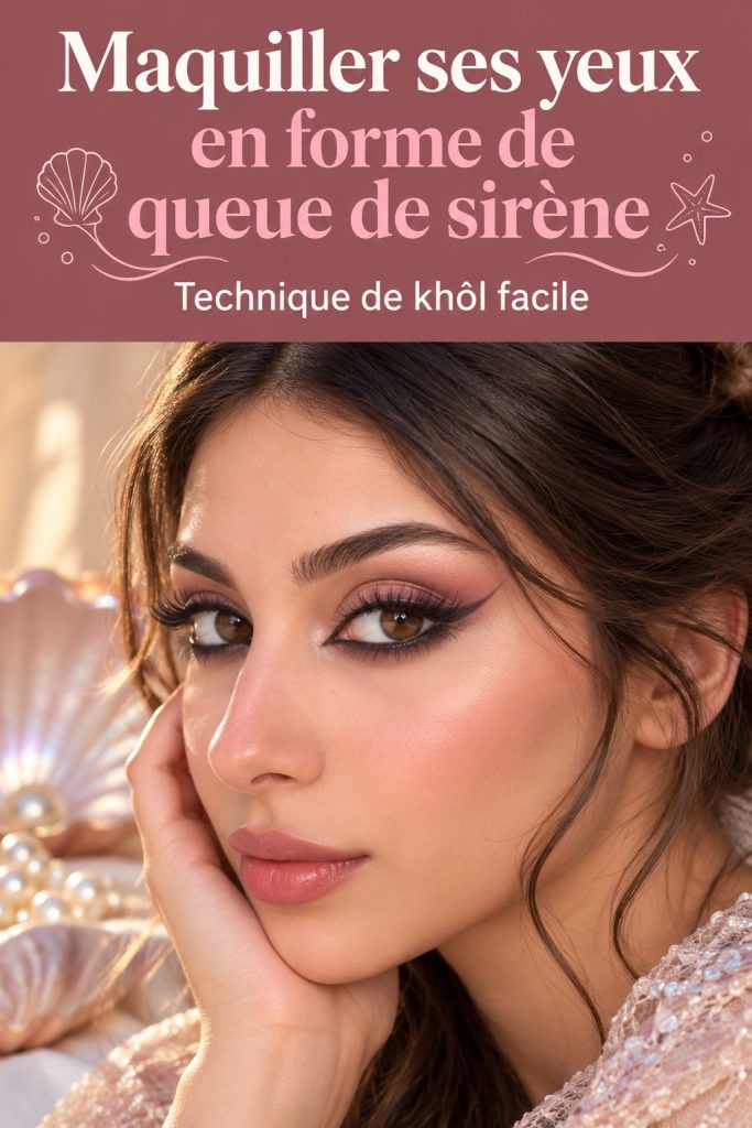Image d'un maquillage sirène sur des yeux avec des nuances de couleurs vives