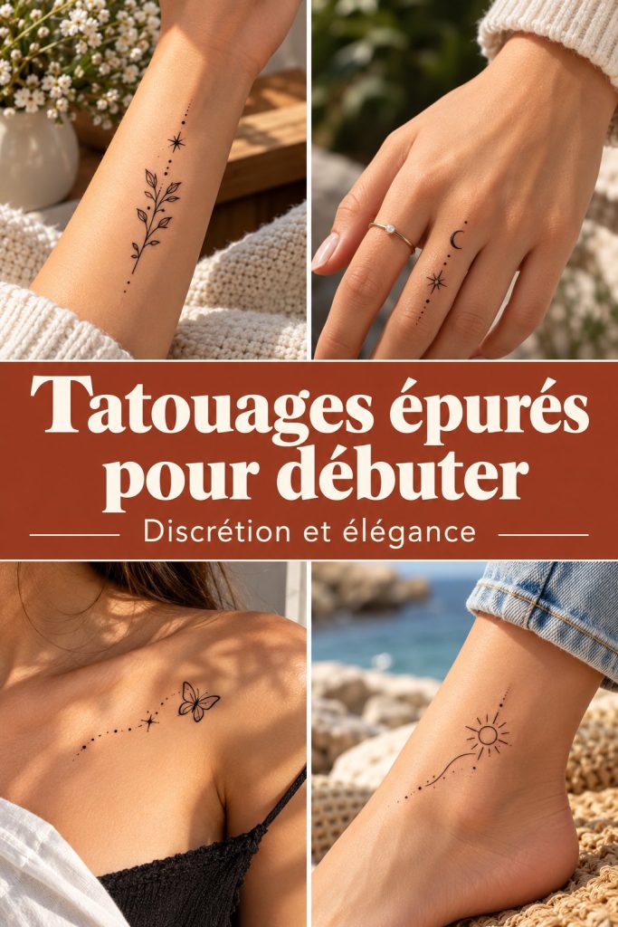 Tatouage minimaliste inspiré de motifs maghrébins sur une peau claire.
